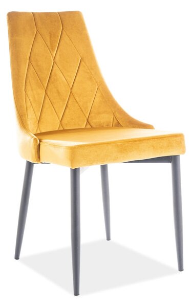 Scaun tapitat TRIX B, curry, 46x46x88