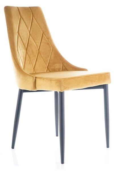 Scaun tapitat TRIX B, curry, 46x46x88