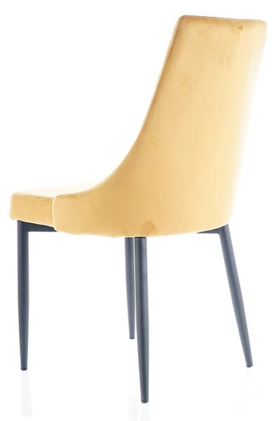 Scaun tapitat TRIX B, curry, 46x46x88