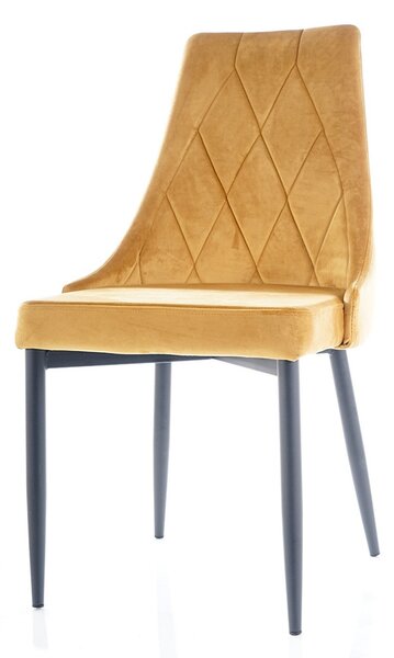 Scaun tapitat TRIX B, curry, 46x46x88