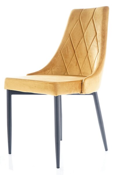 Scaun tapitat TRIX B, curry, 46x46x88