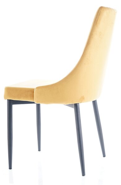 Scaun tapitat TRIX B, curry, 46x46x88