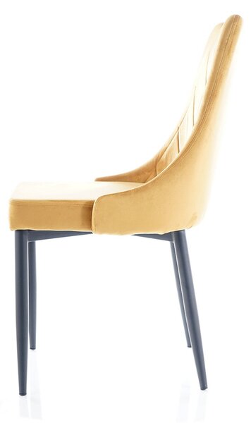 Scaun tapitat TRIX B, curry, 46x46x88