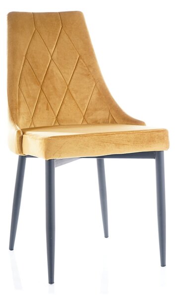 Scaun tapitat TRIX B, curry, 46x46x88