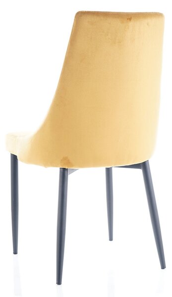 Scaun tapitat TRIX B, curry, 46x46x88