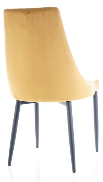 Scaun tapitat TRIX B, curry, 46x46x88