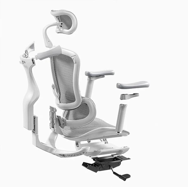 Scaun ergonomic SIHOO Doro, cotiere 3D ultra moi, suport lombar dinamic, spătar reglabil pe inaltime in 4 pozitii, tetiera 3D, mecanism inclinare/blocare in 3 pozitii, pivotant, Mesh, Gri