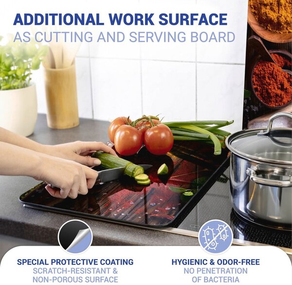 Set 2 protecții din sticlă pentru aragaz Wenko Spices, 52 x 30 cm