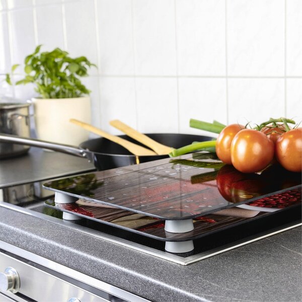 Set 2 protecții din sticlă pentru aragaz Wenko Spices, 52 x 30 cm