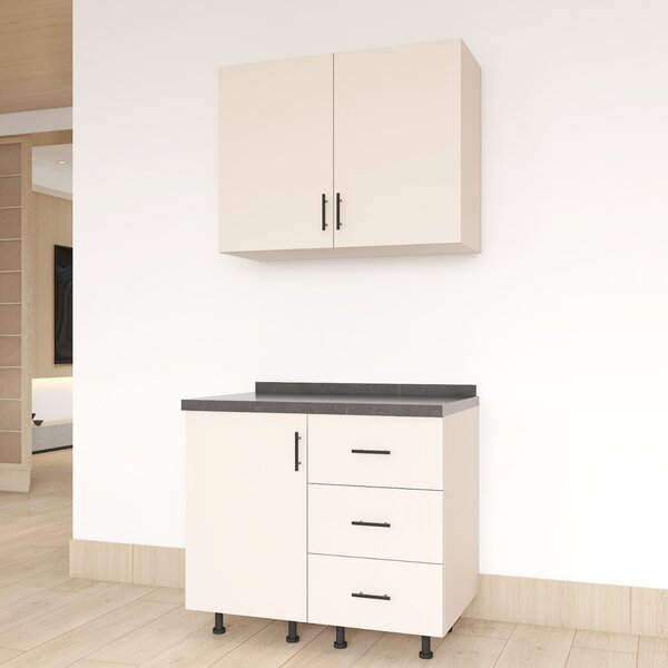 Set Bucatarie Laura 80 cm, Culoarea CASMIR , Pal 18mm, Blat Termorezistent
