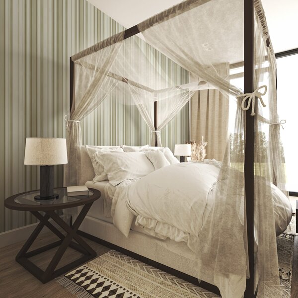 Tapet Fond crem cu dungi verticale gri-bej, Tapet geometrie, Tapet dungi, a00564 : Uwalls.ro