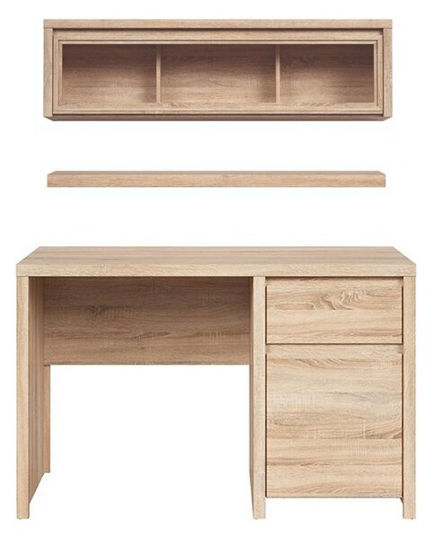 Set birou KASPIAN, stejar sonoma, PAL, 120x65x77 cm