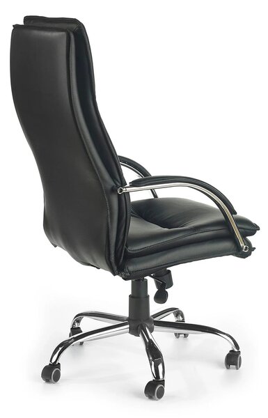 Scaun de birou STANLEY, negru, piele ecologica, 59x71x108/115 cm