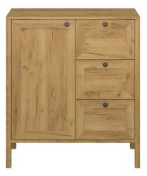 Comoda KLARK, stejar auriu, PAL/MDF, 81x42x87 cm