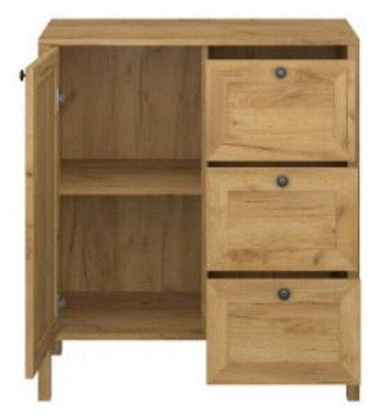 Comoda KLARK, stejar auriu, PAL/MDF, 81x42x87 cm