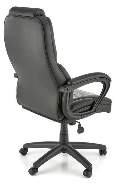 Scaun birou GANDALF, gri/negru, piele ecologica, 65x73x113/120 cm