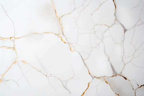 Tapet Imitație de marmură cu crăpături fine și vene galbene, Fototapet Abstract, w09390 : Uwalls.ro