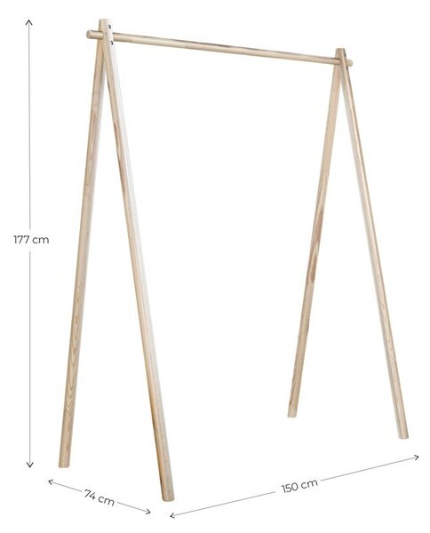 Suport pentru haine în culoare naturală Hongi – Karup Design
