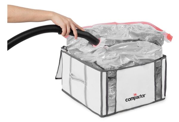 Cutie de depozitare pentru haine din material textil cu vacuum/cu pereți întăriți 42x25x25 cm Life – Compactor