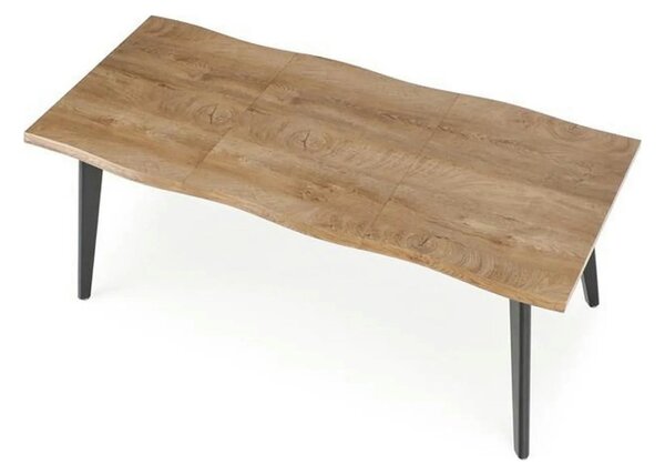 Masa extensibila bucatarie DICKSON, stejar miere/negru, 150/210x90x75