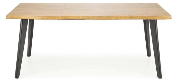 Masa extensibila bucatarie DICKSON, stejar miere/negru, 150/210x90x75