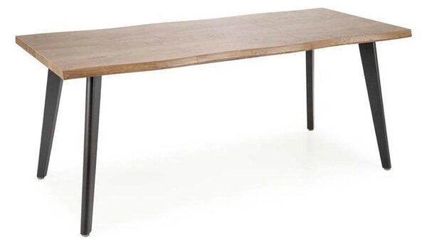 Masa extensibila bucatarie DICKSON, stejar miere/negru, 150/210x90x75