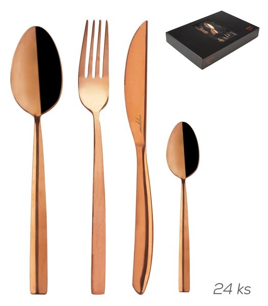 Tacâmuri din oțel inoxidabil arămii 24 buc Copper – Orion