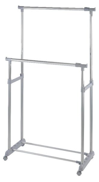 Suport de haine mobil telescopic din metal gri Twin - Wenko