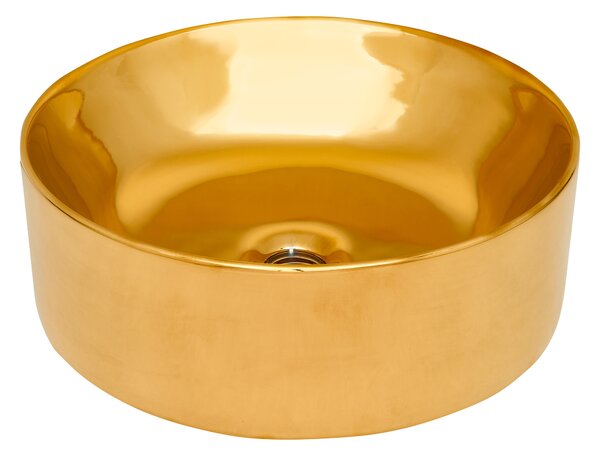 Invena Kos lavoar 42x42 cm rotund de blat auriu luciu CE-38-009