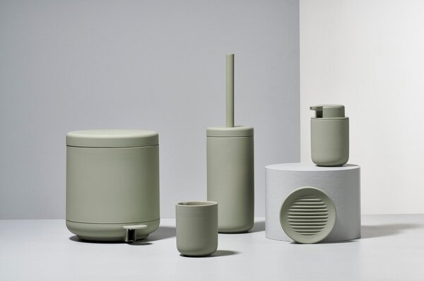 Perie din ceramică pentru toaletă Zone Eucalyptus, gri verde