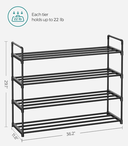 Pantofar Songmics Negru 30x92x74 cm