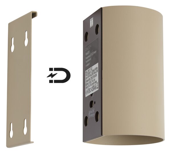 Lampă de perete modernă Taupe, cu LED, reglabilă în 3 trepte și reîncărcabilă - Sabbir