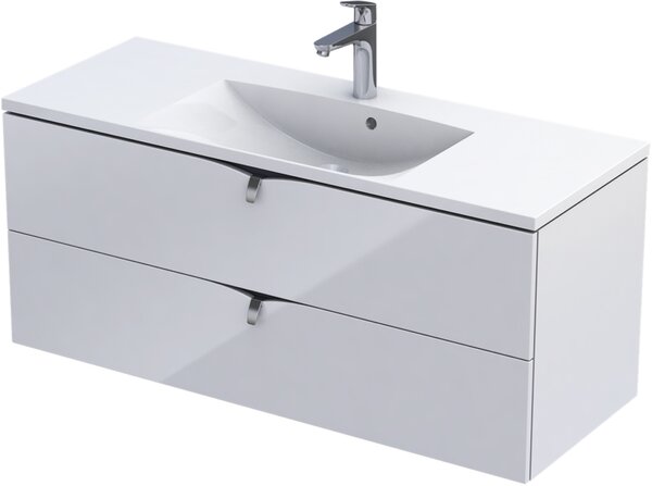 Oristo Siena dulap 119.6x45.5x50 cm sub chiuveta pe perete alb OR45-SD2S-120-1