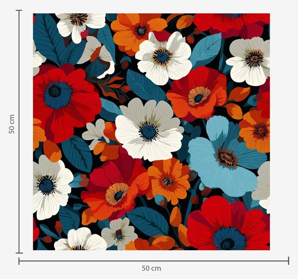Tapet Flori multicolore, Tapet flori, a00542 : Uwalls.ro