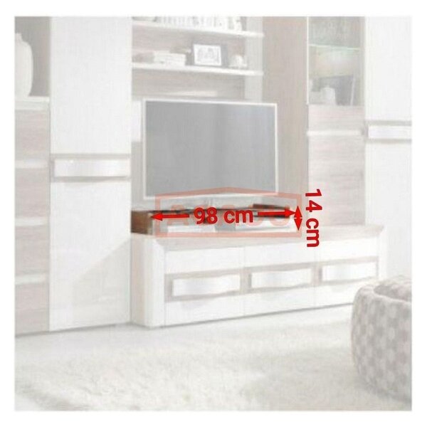 Raft PASSIONATA PS7, maro deschis, PAL laminat, 98x37x14 cm