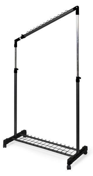 Suport pentru haine negru telescopic/cu roți din metal Under Stairs – Compactor