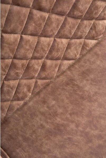 Scaun K265, maro/negru, piele ecologica/metal, 43x58x94 cm