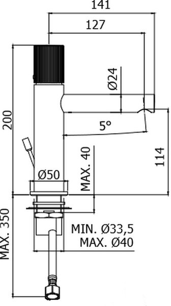 Paffoni Jo baterie lavoar stativ crom JO071CR