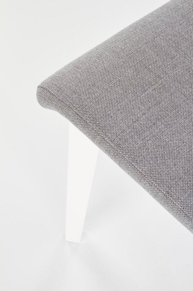 Scaun tapitat Focus, gri/alb, stofa clasica/lemn de fag, 45X61X94 CM