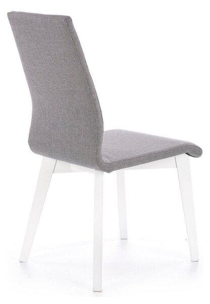 Scaun tapitat Focus, gri/alb, stofa clasica/lemn de fag, 45X61X94 CM