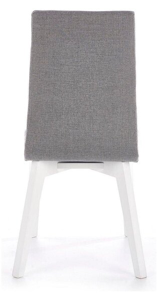 Scaun tapitat Focus, gri/alb, stofa clasica/lemn de fag, 45X61X94 CM
