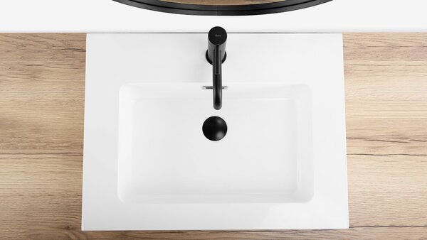 Rea Alison, chiuveta blat 610x460x120 mm, alb lucios, REA-U6021