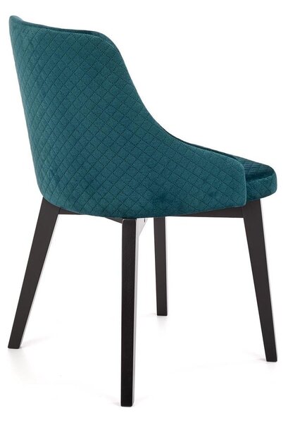 Scaun tapitat TOLEDO 3, verde, 57x56x86 cm