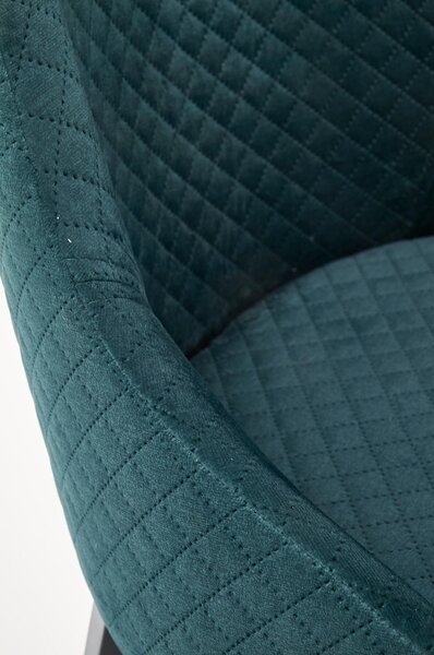 Scaun tapitat TOLEDO 3, verde, 57x56x86 cm