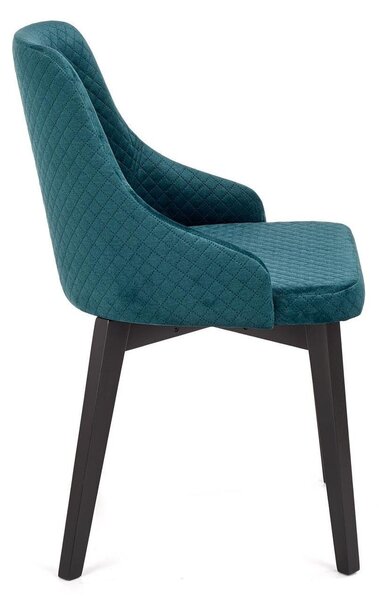 Scaun tapitat TOLEDO 3, verde, 57x56x86 cm