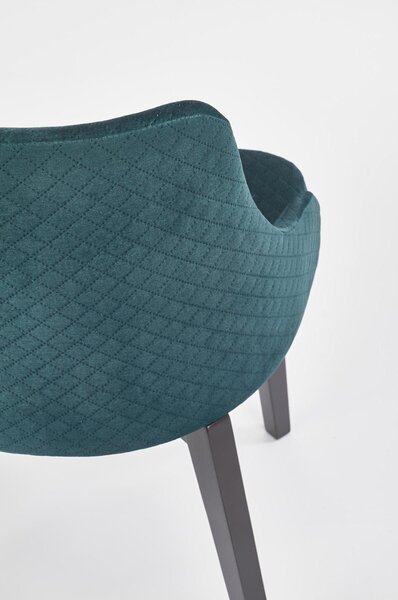 Scaun tapitat TOLEDO 3, verde, 57x56x86 cm
