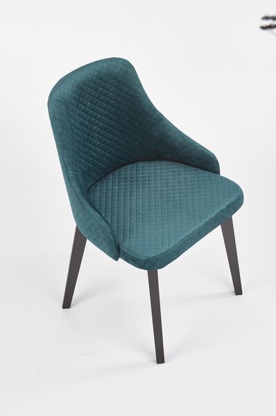 Scaun tapitat TOLEDO 3, verde, 57x56x86 cm