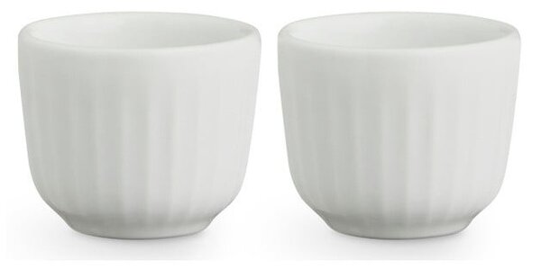 Set 2 suporturi din porțelan pentru ouă Kähler Design Hammershoi, ⌀ 8 cm, alb