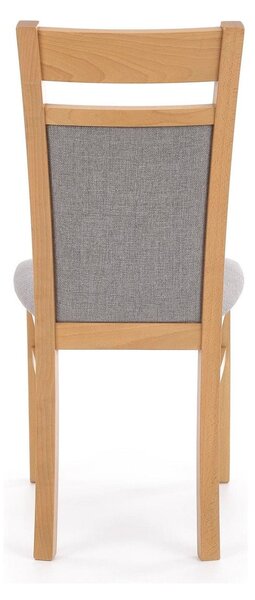 Scaun GERARD 2, gri/stejar honey, stofa clasica/lemn de fag, 44x55x97 cm