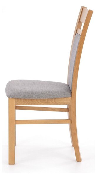 Scaun GERARD 2, gri/stejar honey, stofa clasica/lemn de fag, 44x55x97 cm